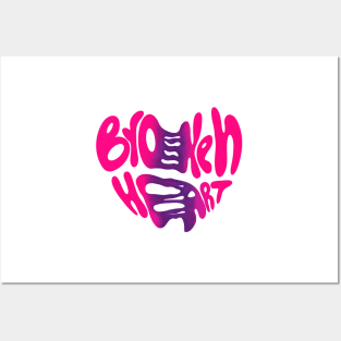 Broken heart Posters and Art